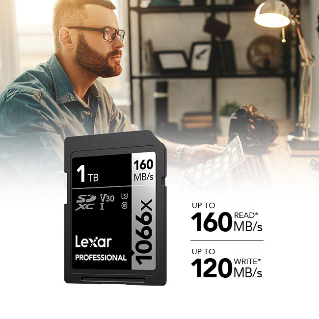 Up to 160MB/s Read for DSLR and Mirrorless Cameras LSD1066256G-BNNNU Lexar Professional 1066x 256GB SDXC UHS-I Card Silver Series 