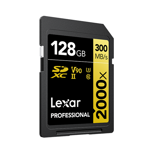 Picture of the Lexar 128GB memory card