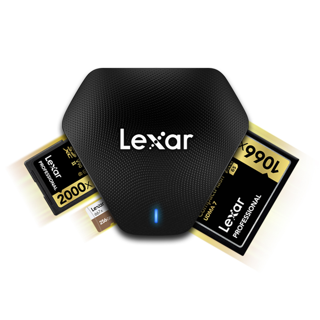 Lexar® Professional Multi-Card 3-in-1 USB 3.1 Reader | Lexar